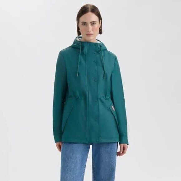 NEW HUNTER Acacia Rubberized Rain Jacket in Deep Ocean for women 1225 8m4 - Picture 3 of 5